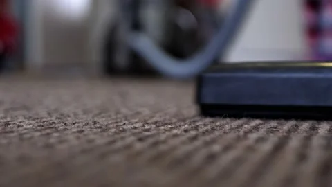 Close-up of a vacuum cleaner brush while cleaning. Stock Footage 170709031