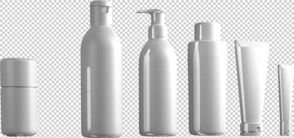 Close up of various containers Stock Illustration