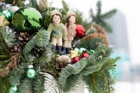 Close-Up of Various Ornaments on Table Stock Photos