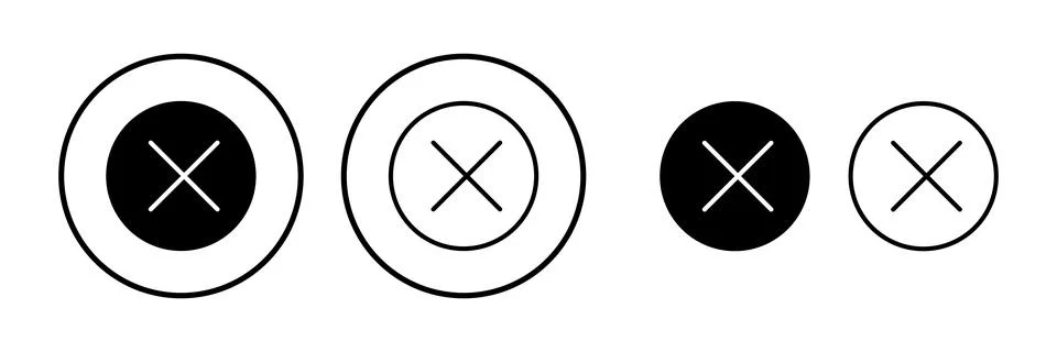 Close vector icon. Delete icon. remove, cancel, exit symbol. Stock Illustration