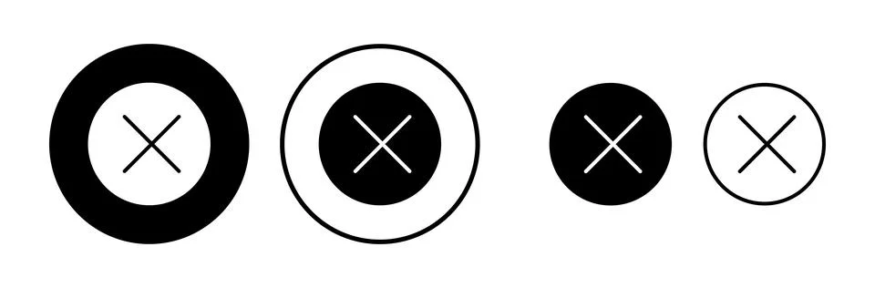 Close vector icon. Delete icon. remove, cancel, exit symbol. Stock Illustration