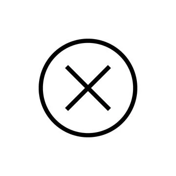 Close vector icon. Delete icon vector. cross sign Stock Illustration