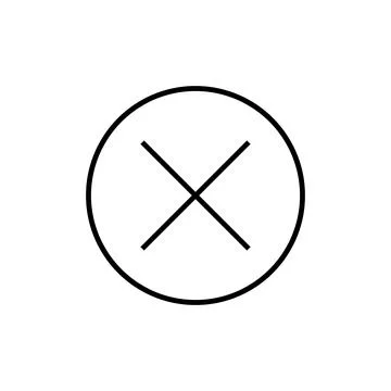 Close vector icon. Delete icon vector. cross sign Illustrazione stock