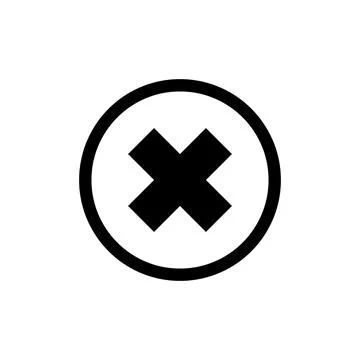 Close vector icon. Delete icon vector. cross sign Illustrazione stock