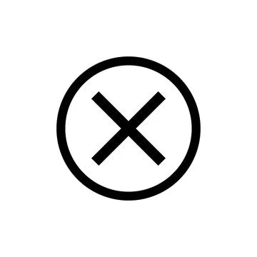 Close vector icon. Delete icon vector. cross sign Illustrazione stock