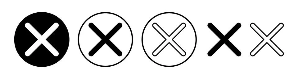 Close vector icon. Delete icon. remove, cancel, exit symbol. Stock Illustration