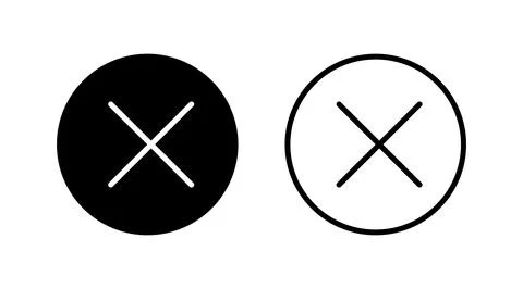 Close vector icon. Delete icon. remove, cancel, exit symbol. Stock Illustration