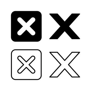 Close vector icon. Delete icon. remove, cancel, exit symbol. Stock Illustration