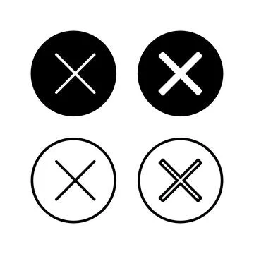 Close vector icon. Delete icon. remove, cancel, exit symbol. Stock Illustration