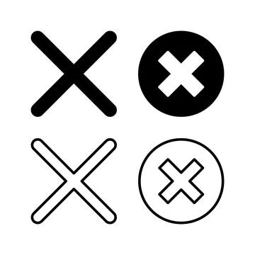 Close vector icon. Delete icon. remove, cancel, exit symbol. Stock Illustration