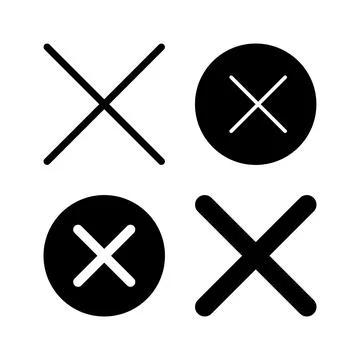 Close vector icon. Delete icon. remove, cancel, exit symbol. Stock Illustration