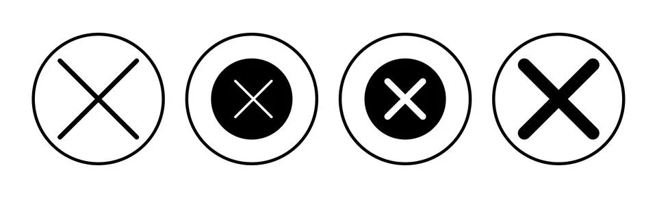 Close vector icon. Delete icon. remove, cancel, exit symbol. Stock Illustration