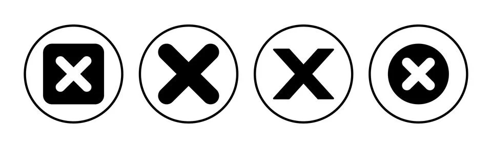 Close vector icon. Delete icon. remove, cancel, exit symbol. Stock Illustration