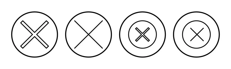 Close vector icon. Delete icon. remove, cancel, exit symbol. Stock Illustration