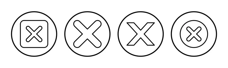 Close vector icon. Delete icon. remove, cancel, exit symbol. 스톡 일러스트