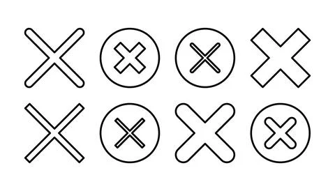 Close vector icon. Delete icon. remove, cancel, exit symbol. Stock Illustration