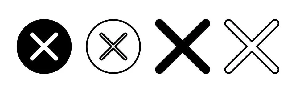 Close vector icon. Delete icon. remove, cancel, exit symbol. Stock Illustration