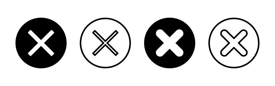 Close vector icon. Delete icon. remove, cancel, exit symbol. Stock Illustration