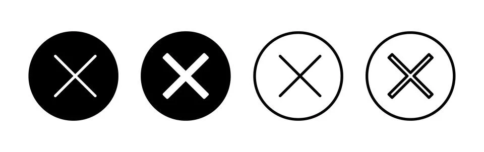 Close vector icon. Delete icon. remove, cancel, exit symbol. Stock Illustration