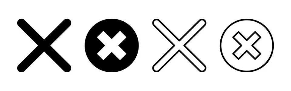 Close vector icon. Delete icon. remove, cancel, exit symbol. Stock Illustration