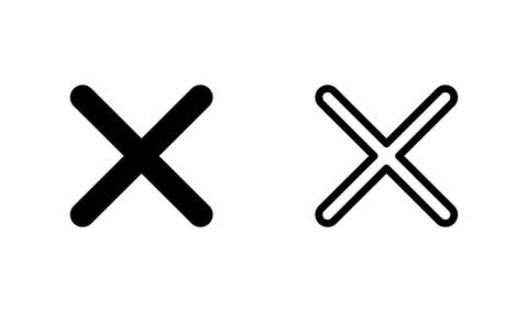 Close vector icon. Delete icon. remove, cancel, exit symbol. Stock Illustration