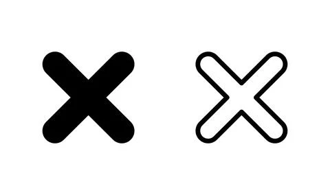 Close vector icon. Delete icon. remove, cancel, exit symbol. Stock Illustration