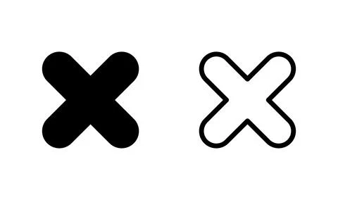 Close vector icon. Delete icon. remove, cancel, exit symbol. Stock Illustration