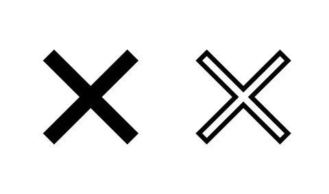Close vector icon. Delete icon. remove, cancel, exit symbol. Stock Illustration