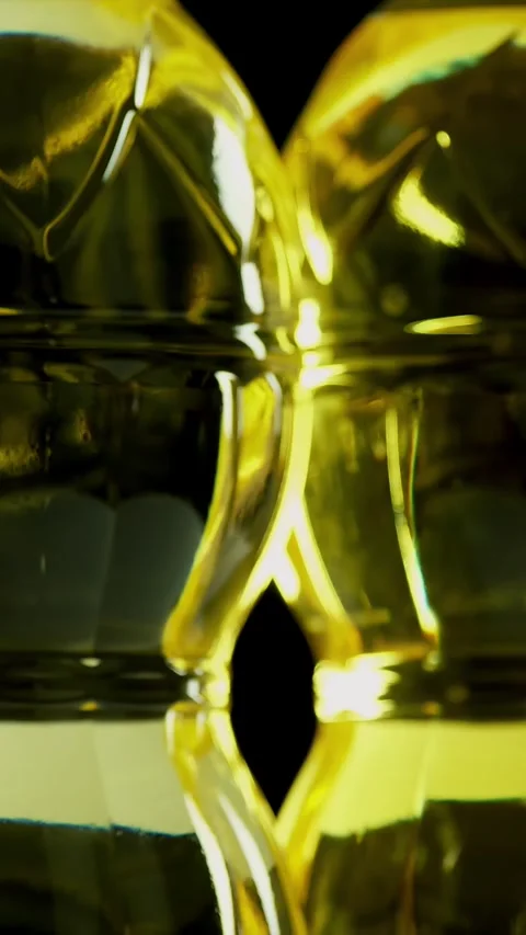 Close-up, vegetable refined and unrefined sunflower or corn oil in plastic Stock Footage 321536334
