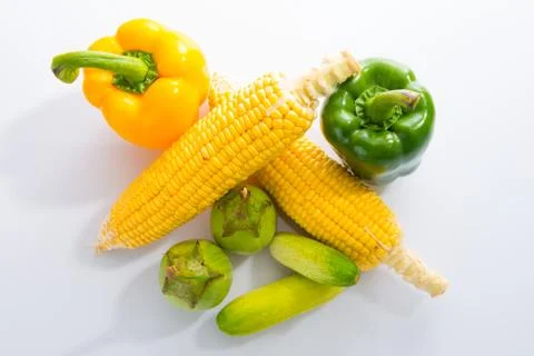 Close up Vegetable on white Stock Photos