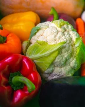 Close Up of Vegetables for a Plant Based Diet Stock Photos