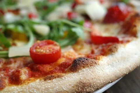 Close-up of an veggie pizza Stock Photos