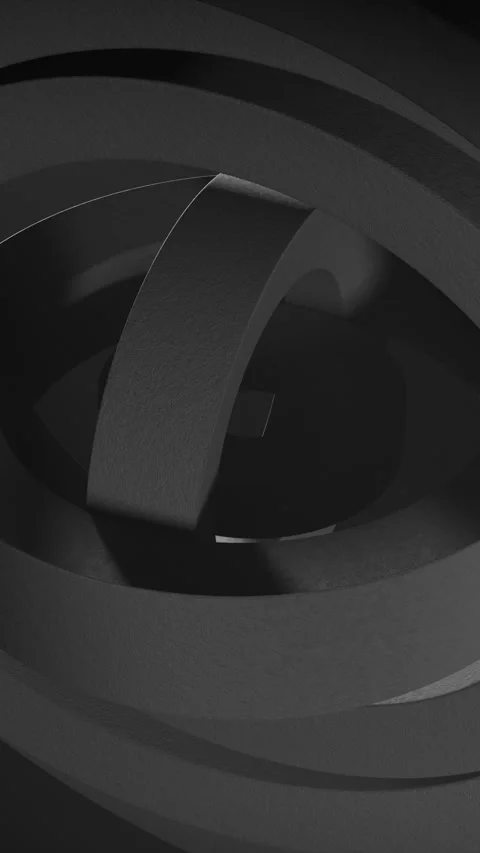 Close Up Vertical Loopable Spinning Rotating Dark Rings Stock Footage 257948773