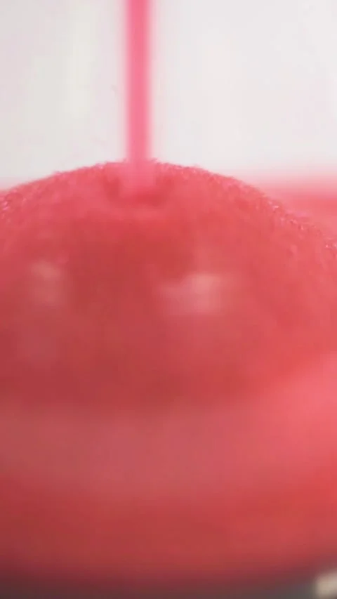 Close-Up Vertical Sand Timer with Red Sand Representing Democratic and  Stock Footage 282665462