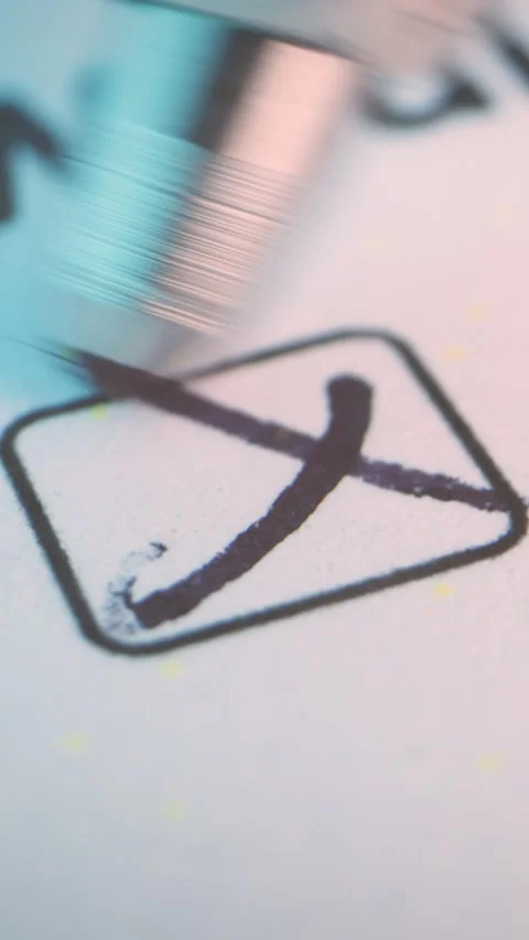 Close up vertical shot of a checked document icon, representing task completion, Stock Footage 328699257