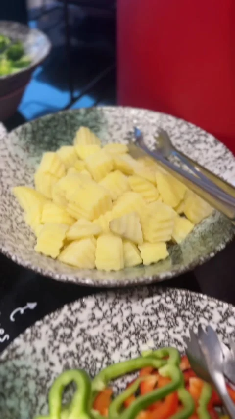 Close-up vertical video of red kidney beans and broccoli Stock Footage 322967665