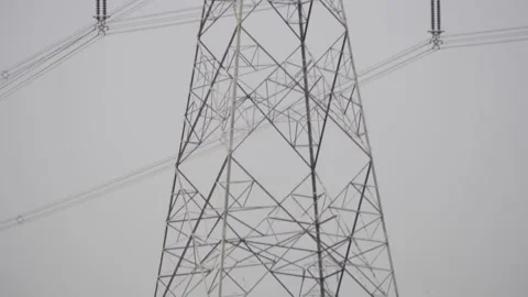 Close vertical view of electricity distribution pillars Video stock 147860121