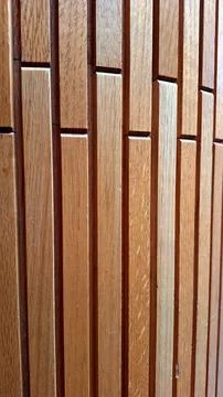 Close up of vertical wooden panel wall texture Stock Photos