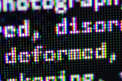 Close-Up of Vibrant Pixelated Display Screen Stock Photos
