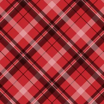 Close-up of vibrant red and white plaid checkered fabric texture for design Stock Illustration