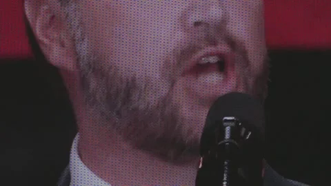 A close-up of Vice President JD Vance on the video wall Stock Footage 345298462