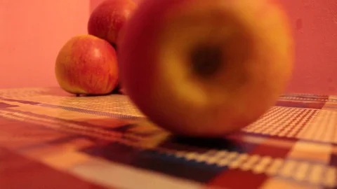 Close up video of apples on the table Stock-Footage 76230392