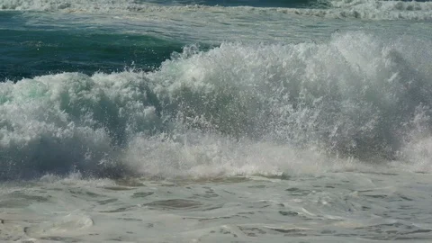 Close up video of blue, turquoise ocean waves. Stock Footage 106207089