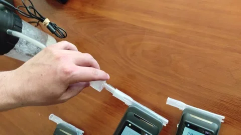 Close up video of breathalyzer calibration Video stock 245923992