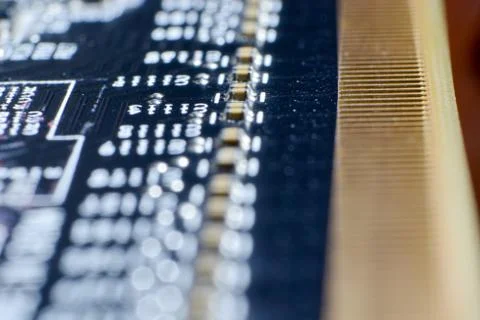 Close-up of a video card for a computer Stock Photos