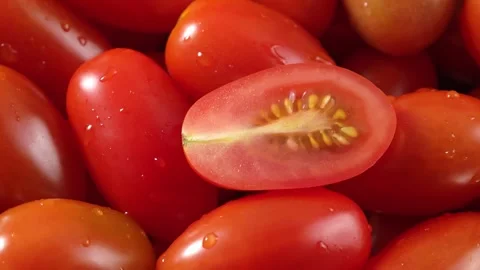 Close-up video of cherry tomatoes Stock Footage 322719107