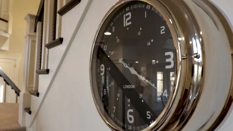 Close up video of the clock on the wall Stock-Footage 147891631