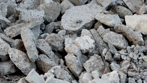 Close up video of construction waste after renovation of apartments Stock Footage 166582028