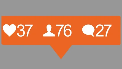 Close up of a video counter quickly increasing likes, comments and followers Stock Footage 74698723