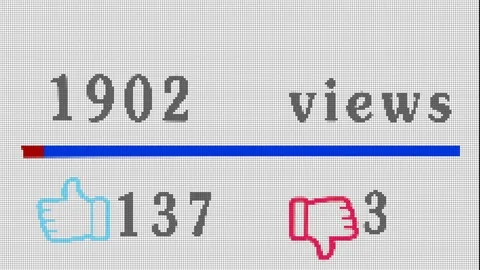 A close up of a video counter quickly increasing to 1 billion views Stock Footage 74925130